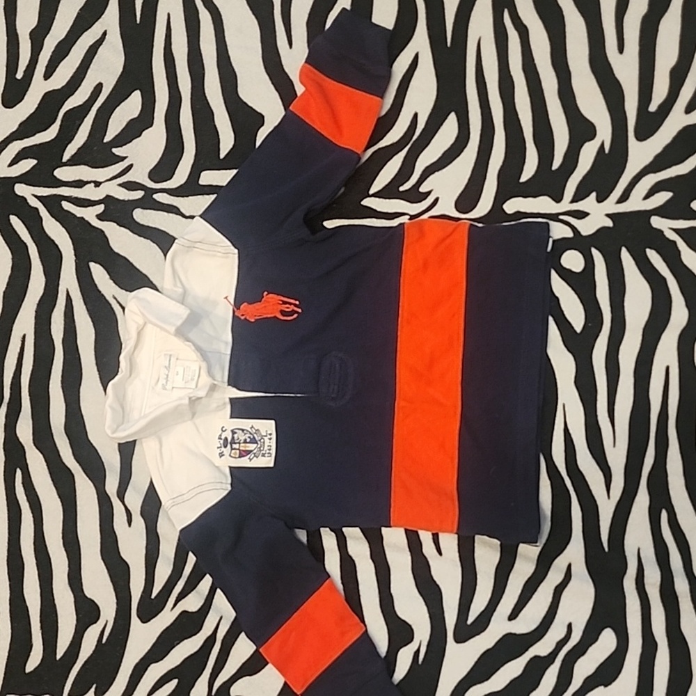 Polo by Ralph Lauren Kids Blue and Red Striped Polo